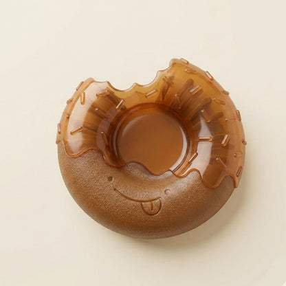 Yummolocosh Artisanal Pumpkin & Peanut Butter Dental Ring – Geometric Chew Toy for Modern Pet Homes – Premium Non-Toxic Oral Hygiene Teether